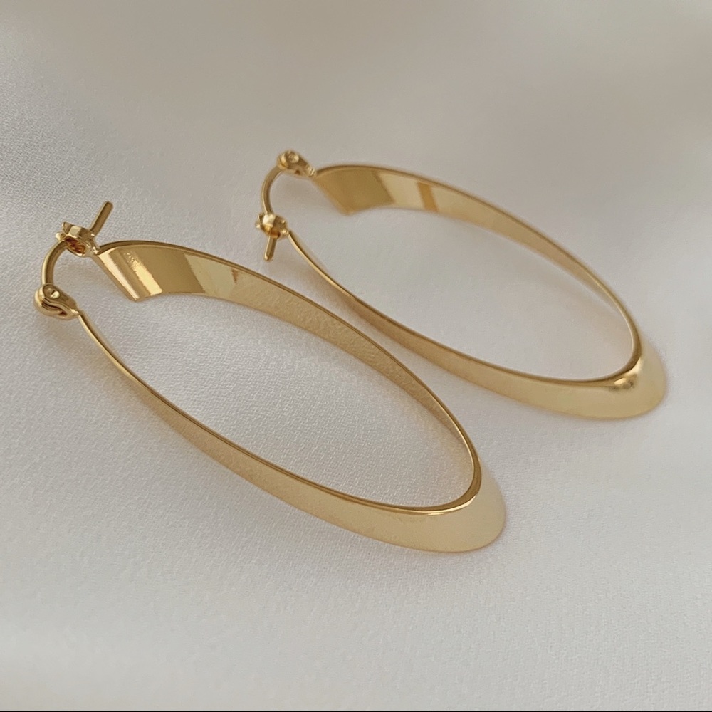 Prince Oval Hoops | 18k Gold Filled - Picture 5 of 6